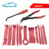 13-piece red car interior trim removal tool set with pry bars and clip removers, ideal for dashboard and panel disassembly.