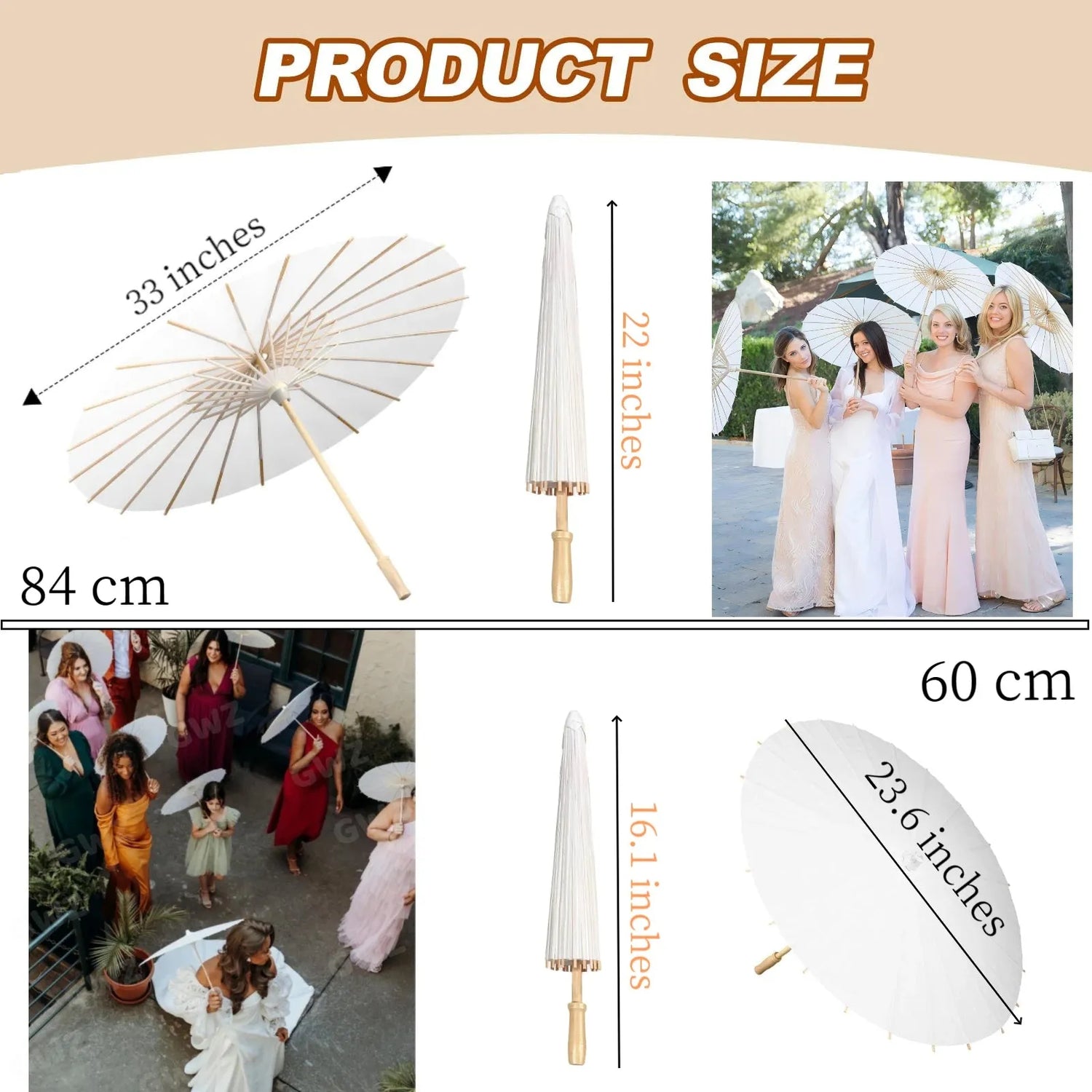 Collage of paper umbrella with different bright occasion 