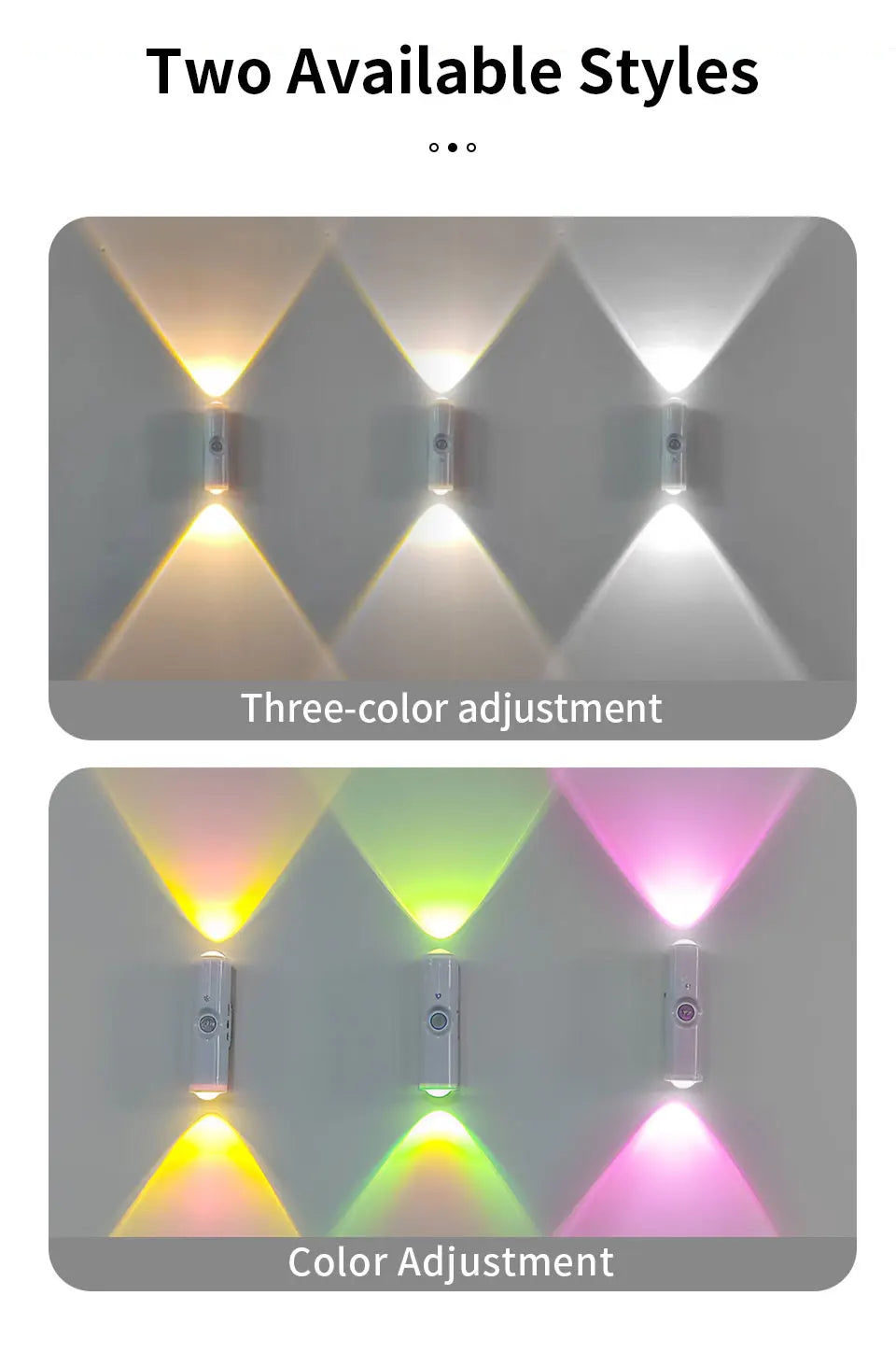 Magnetic Rechargeable Led Night Light RGB Sunset Lamp Wireless Wall Lamp with Motion Sensor for Stair Cabinet Hallway Room Decor