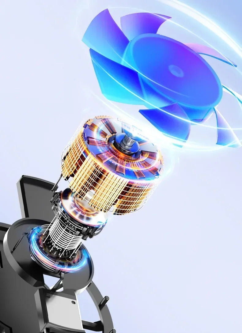 Phone Radiator Portable Magnetic Phone Cooler Low Noise Light Weight Fan with RGB Light Fast Cooling for Phone Tablet PUGB Game