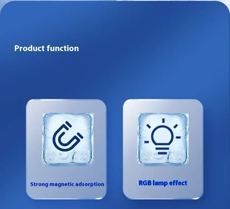 Phone Radiator Portable Magnetic Phone Cooler Low Noise Light Weight Fan with RGB Light Fast Cooling for Phone Tablet PUGB Game