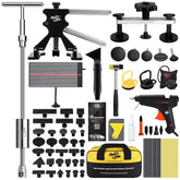 Full set of Car Dent Repair Kit - DIY Dent Removal | Easy Fix Tool including slide hammer, glue gun, tabs, and LED board for dent detection.